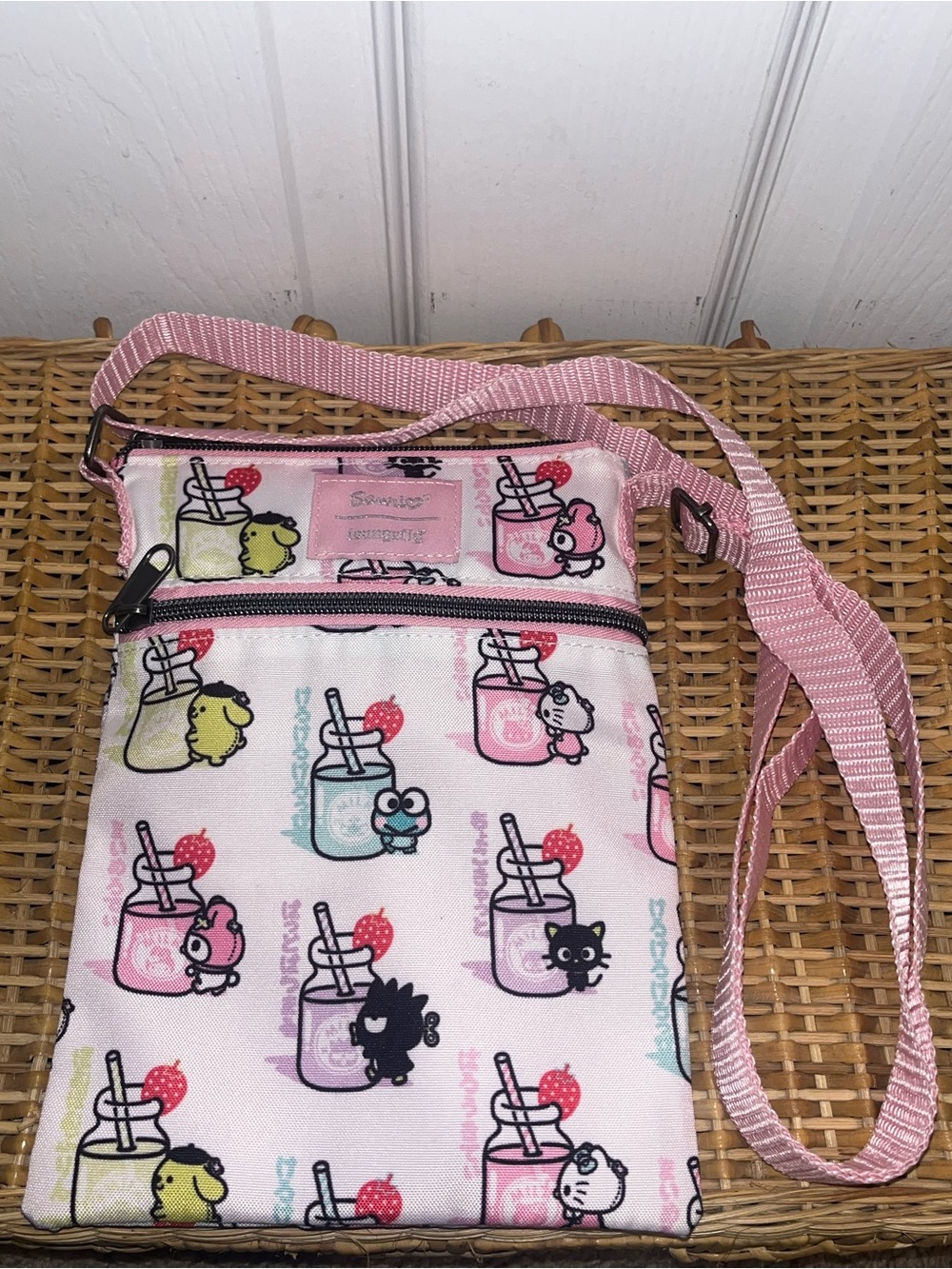 LOUNGEFLY X SANRIO Hello Kitty and Friends Drinks AOP Passport crossbody bag